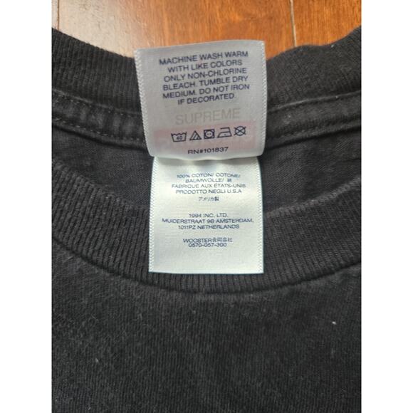 SUPREME Mens T-Shirt Sz L Black Andre 3000 Outkast Box Logo Streetwear Music - Picture 3 of 5